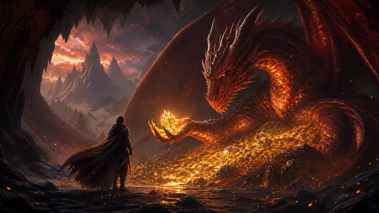 Illustrated cover for The Dragon's Bargain