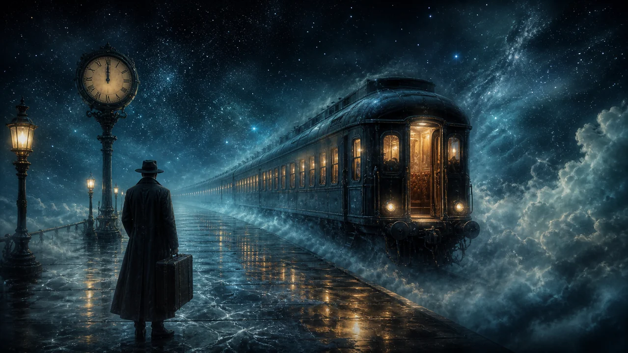 Illustrated cover for The Last Train